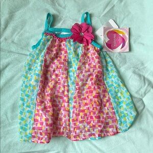 Gymboree Pink and Blue Kids Camisole with Flower Detail